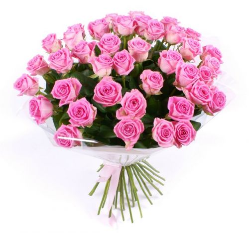 45 розовых роз с доставкой по Кизилюрту